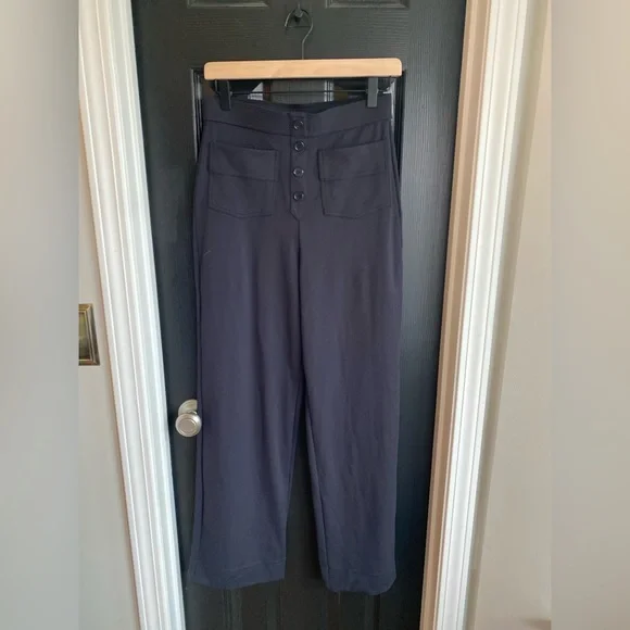 NWT Halara High Waisted Button Multiple Pockets Straight Leg Casual Pants-Size M - Picture 3 of 9